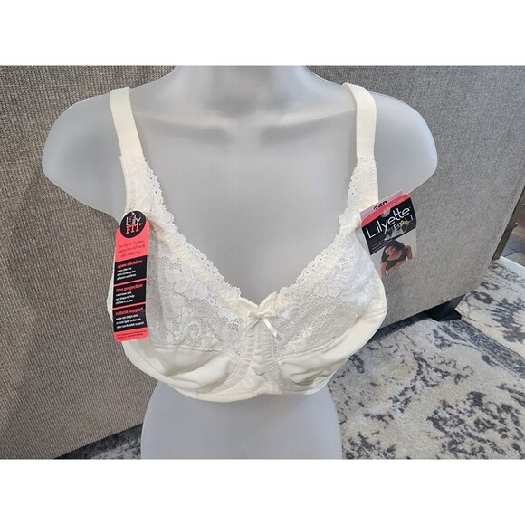 Bali Other - NEW Lilyette by Bali 36D Full Coverage Minimizer Underwire Lace Bra IVORY